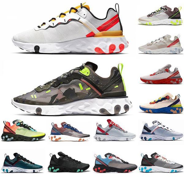 

2020 new tour yellow camo react element 55 87 men women running shoes day and night sail og se mens trainers designer sneakers