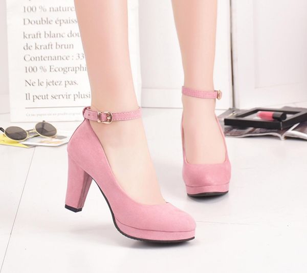Women Mary Jane Shoes Ankle Strap Platform Pumps High Heels Party