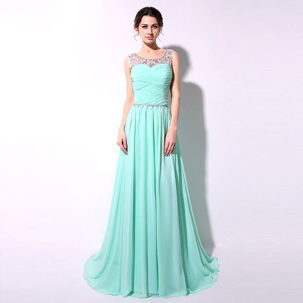 

sleeveless long evening dress beading chiffon backless women dress floor length prom gown formal for evening gown party, White;black