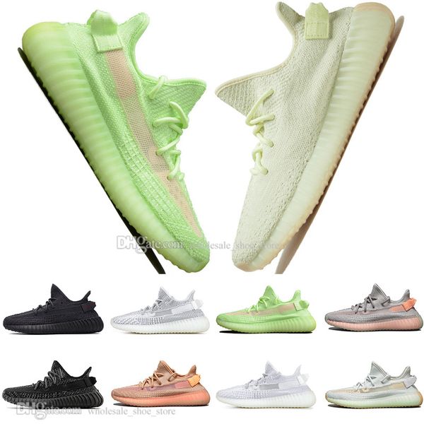 

new kanye west clay v2 gid glow in the dark cream mens running shoes hyperspace true form women men sports designer sneakers