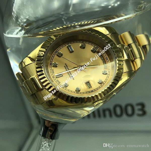 

50 metre waterproof men automatic watche 40mm day date mechanic men watche apphire 18k gold tainle teel