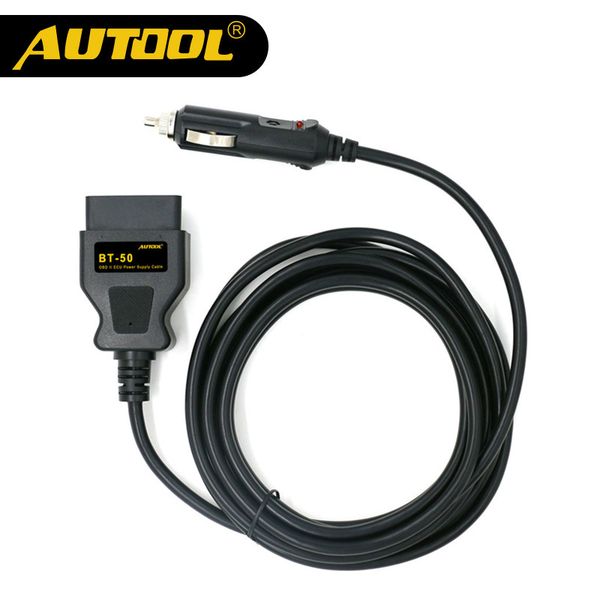 

autool bt-50 obd2 vehicle ecu emergency power for 12v dc power source supply cable memory saver ecu interface/connector
