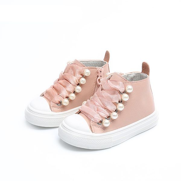 

autumn new kids shoes school super perfect rivet pearl design girls boys boots super soft and comfortab, Black;grey