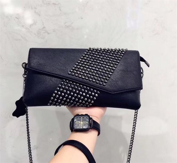 

elegant2019 leather genuine take woman rivet chain catch oblique satchel hand package ma'am believe occlusive wrap