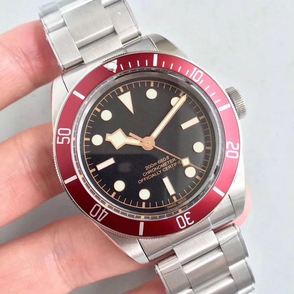 

2019 Роскошные Наручные Часы Красный Синий Черный Залив Автоматический Movment Нержав