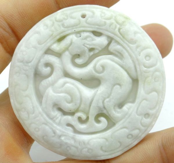 

wholesale natural stone aventurine quartz crystal chinese hand-carved pendant for diy jewelry making necklace a1, Silver