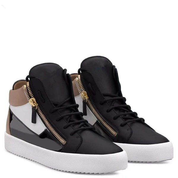 

new 2019 mens womens winered patent leather with corduroy patchwork low double zip sneakers, brand casual shoes 35-46drop shipping010498, Black