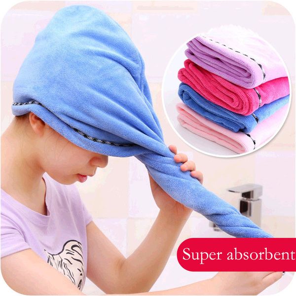 

hztrxun women bathroom super absorbent quick-drying microfiber bath towel hair dry cap salon towel 24x62cm