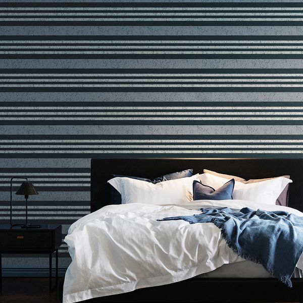 

vintage blue khaki red strips wallpaper diy household decor thicken pvc waterproof modern home wall paper