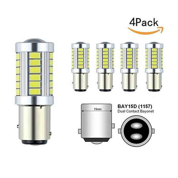 

1156 1157 3157 7443 p21w ba15s 33 smd 5630 led car backup reserve light motor motorcycle brake tail bulb car parking lights 12v