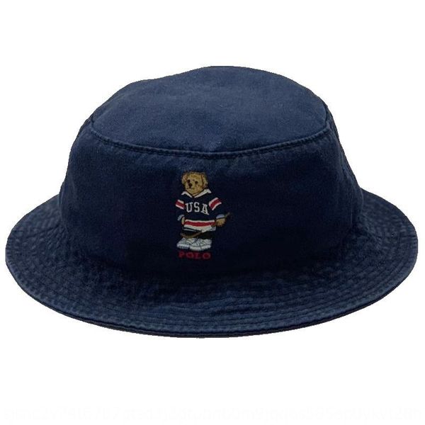 

polo hat rrl men's baseball baseball cap men's cap fisherman's bear curved stick, Blue;gray