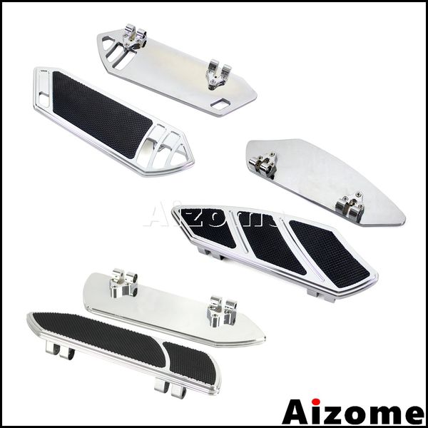 

chrome motorcycle billet aluminum rider foot pegs floorboards for touring softail 1984-2015 front driver footboard