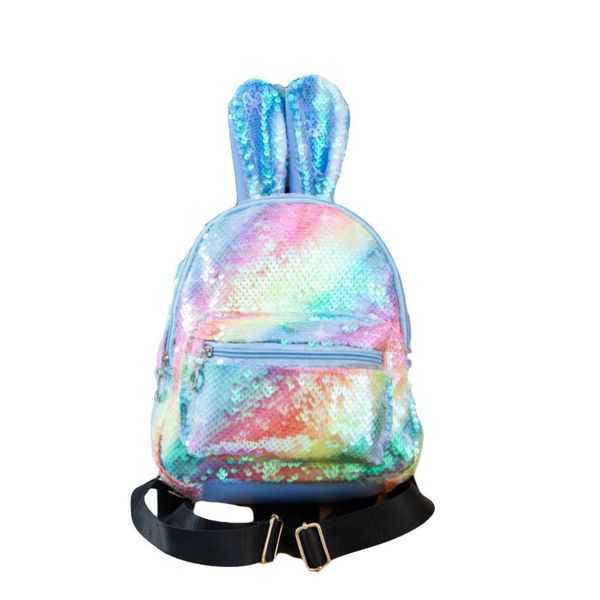 

2020 black friday fashion women shiny sequin ear zipper backpack travel rucksack school bag mochila feminina