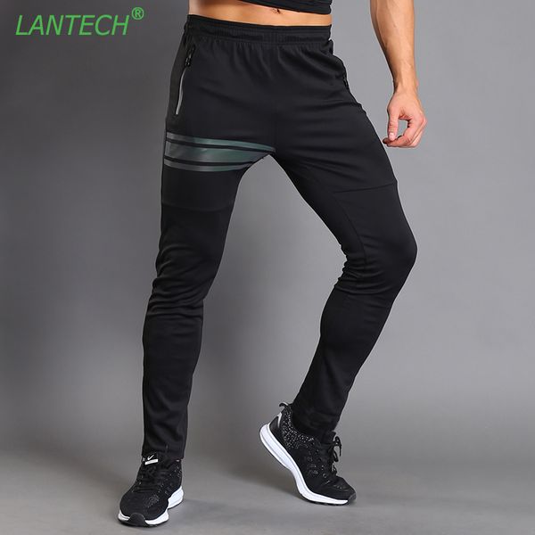 

lantech мужчины брюки идущие joggers обучение спорт спортивная фитнес упражнения gym упругие брюки одежда slim fit карман на молнии