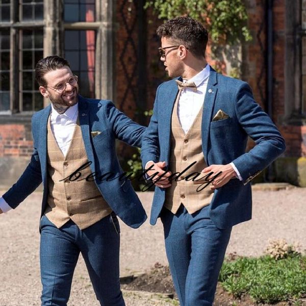 

wool wedding tuxedos groom wear suits groomsmen formal dinner party prom suits (jacket+pants+vest) tailor made b223, Black;gray