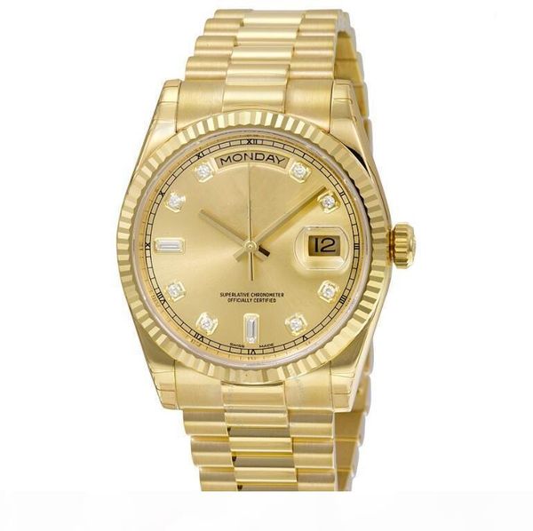 

2019 new wholesale watch day date mechanical glide smooth 40mm mens royal oaks watch stainless steel bezel strap wristwatches, Slivery;brown