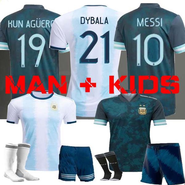 

2020 копа америка аргентина футбол джерси прочь месси игуаин icardi кун агуэро 19 20 мужчин дети camisetas futbol марадоны рубашки футбола, Black;yellow
