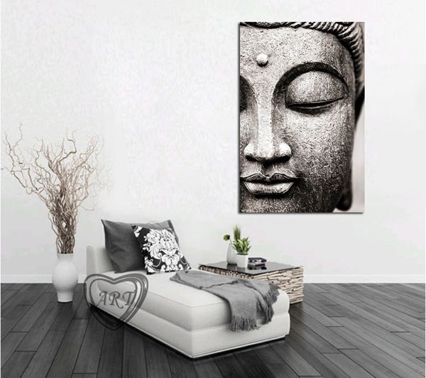 

1 pieces buddha statue canvas painting religious wall art picture for living room bedroom decoration posters and prints no frame