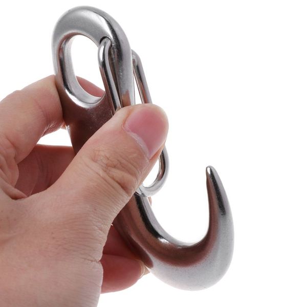 

boat marine stainless steel egg shape spring snap hook clip quick link carabiner