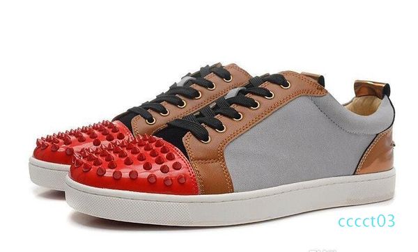 

luxury party wedding shoes mens womens black suede with black spikes toe low sneakers,design causal shoes 36-46 drop shipping ct03