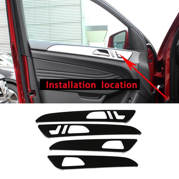 

for ml gle gl class gls320 400 2012-2019 car abs black interior door decoration panel cover trim accessories