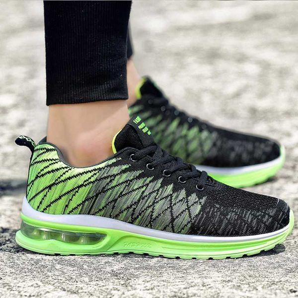 

2020 men sneakers running shoes for men summer mesh breathable sports shoes fashion trainers men's plus size, Black