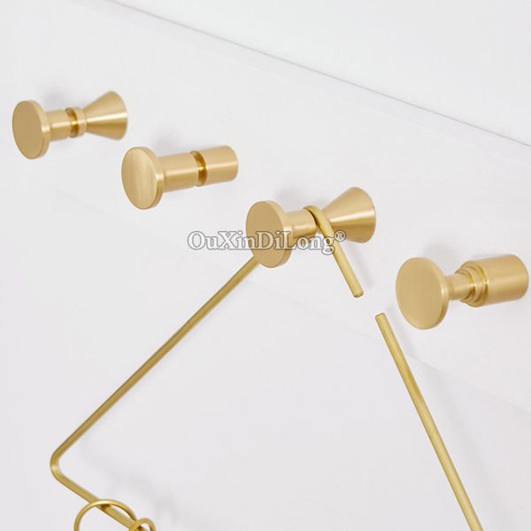 

10pcs european solid brass robe hooks coat hooks key bag hook towel clothes hangers brass tone
