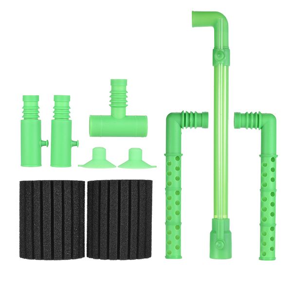 

New Aquarium Double Head Biochemical Sponge Water Filter for Aquarium Fish Tank Fry Shrimp Breeding Oxygen Air Pump Accessory