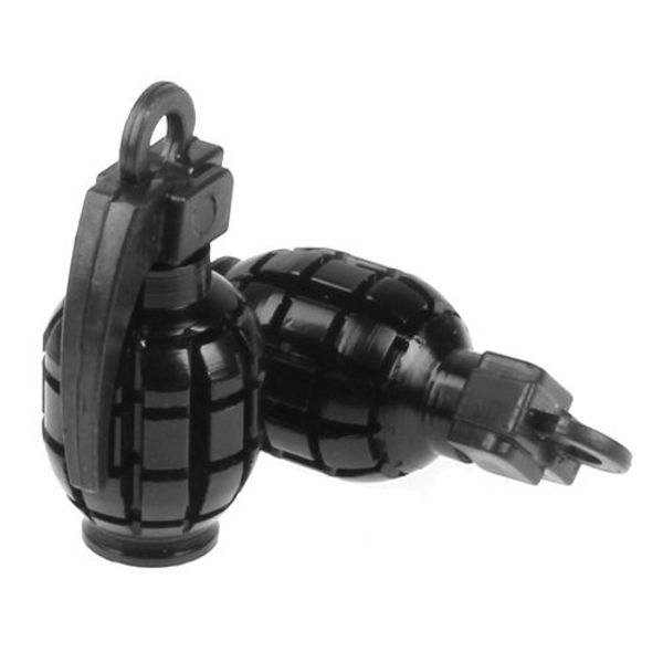 

2x valve cap metal valve cap dustproof car bicycle tire dust cover black