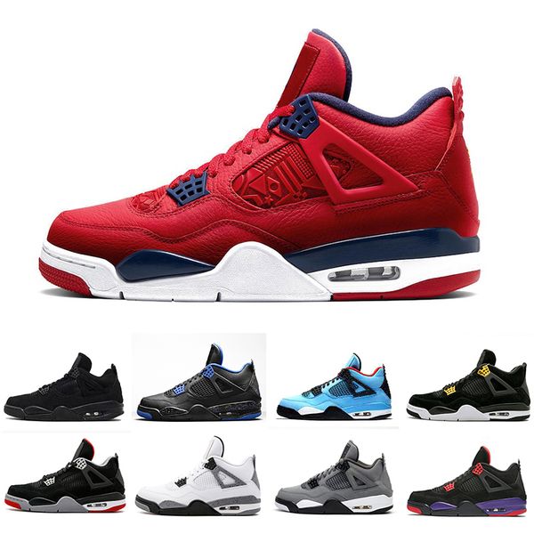 

2019 new arrival men 4 iv 4s fiba jumpman basketball shoes cool grey royalty black cat mens trainers sports sneakers size 40-47