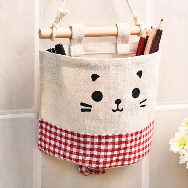 

bathroom kitchen stuff cotton cloth wall mounted one pocket hanging organizer could y be combined