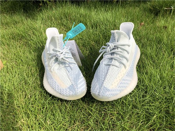 

authentic originals v2 cloud white citrin men women running shoes 3m reflective fw5318 fw3042 fw3043 wave runner sports with box