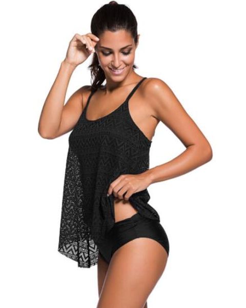 garota popular Grande grande vantagem Capris swimwear conservador Stripe Tie tripulação Imprimir manga comprida yakuda Oversized Biquinis conjunto de praia saia da mãe