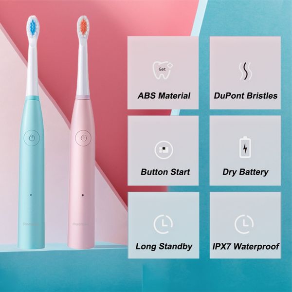 

powerful ultrasonic sonic washable electronic whitening teeth brush electric toothbrush no usb charge rechargeable tooth brushes