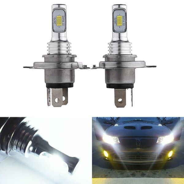 

h4 9003 hb2 led headlight bulbs kit high low beam bright 35w 4000lm 6000k white