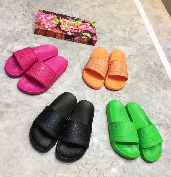 

New Fashion Women men Casual Peep Toe sandals female Leather Slippers Shoes Boys girls Luxury design flip-flops shoes with box #110