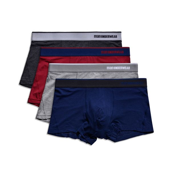 

men's underwear loose ventilation big code modal boxer underpants man high end comfort middle-waisted short pants, Black;white