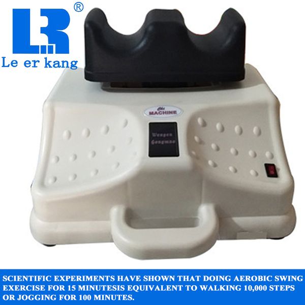 

electric aerobic swing machine rocking foot fitness physiotherapy waist massager cervical & lumbar spine traction device
