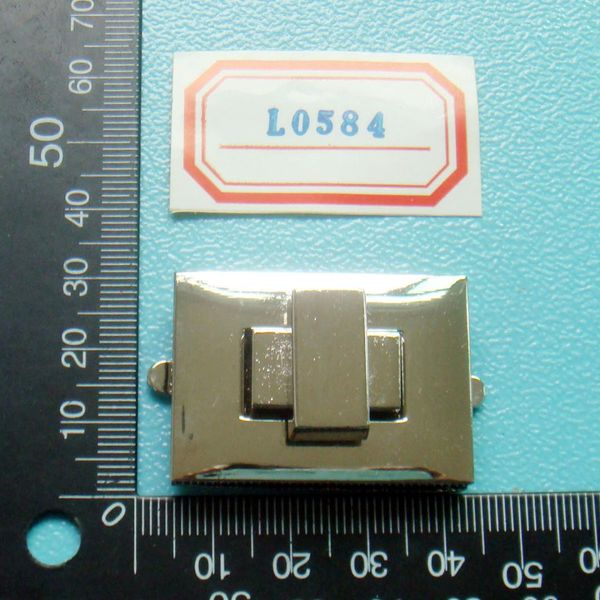 

10 sets/lot square shape twist turn lock clasp closure women handbag parts retangle hardware accessories diy l0584, Black