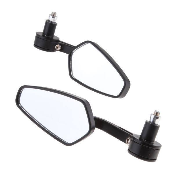 

пара универсальный 7/8 дюйма (22 мм) ручка бар цанги зеркала заднего вида мотоциклетные боковые зеркала silver / black