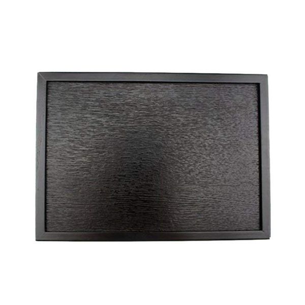 

wooden serving tray tea dishes plate- black kitchen storage organization