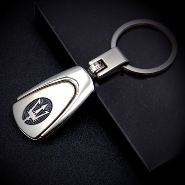 

auto accessories 3d metal key ring car keychain for maserati honda toyota jeep audi lexus ford subaru volkswagen kia car key holder man gift, Silver