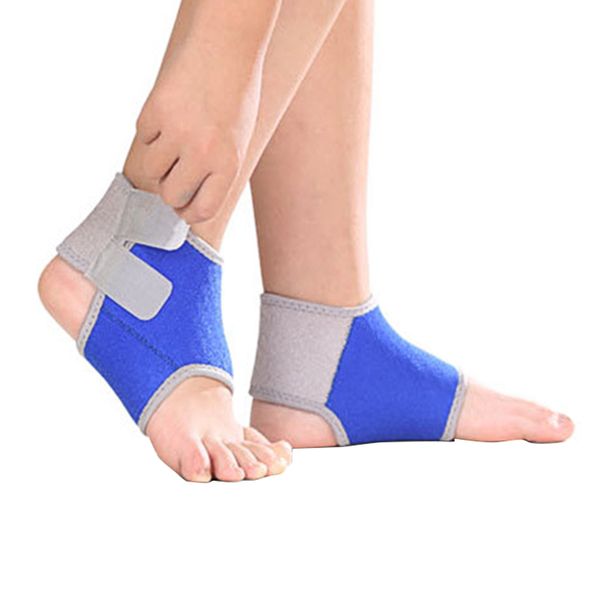 

children breathable ankle support pads adjustable foot wraps compression brace protector fi-19ing, Blue;black
