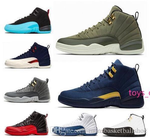 

designer 2019 new xii 12s high unc french blue playoff flu gmae gym women men basketball running psny 12 shoes sport sneakers