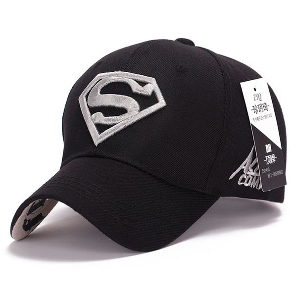 Boné de beisebol moda- Casquette Superman Men Marca mulheres osso diamante Snapback Para bonés Adulto frete grátis