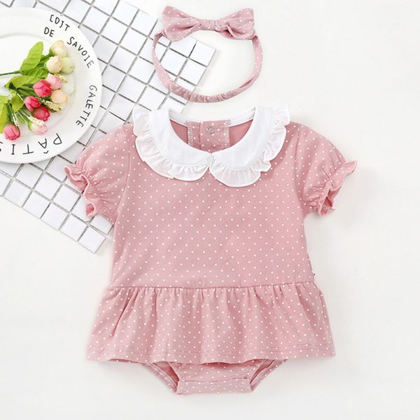 

2020 newborn toddler infant baby girls ruffles romper short sleeve jumpsuit clothes outfits, Blue