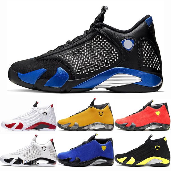 

new 14 14s blue men basketball shoes mens university red varsity royal black toe candy cane defining moments thunder trainer sneakers 40-47