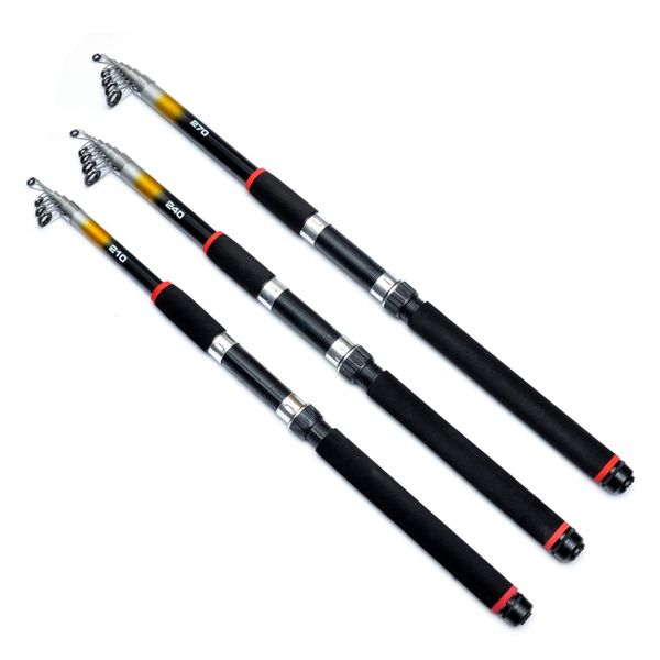 

2.1m portable fishing rod 6.89ft mini fishing pole aluminum spinning glass fiber