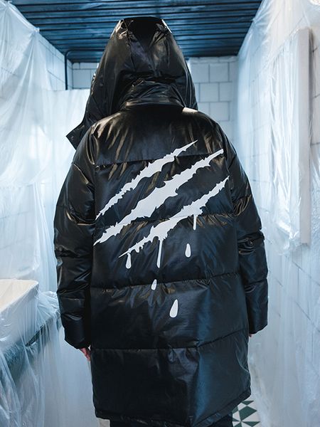 

men thick jackets coats men winter long jacket 2018 new design hip hop oversize streetwear, Tan;black