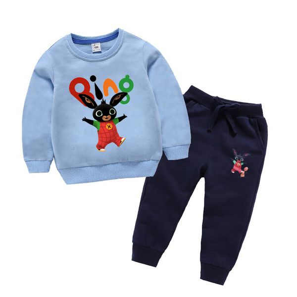 

bing bung boys set 2019 new spring and autumn boy детская одежда свитер + брюки спортивный двухсекционный детский мультяшный костюм, White